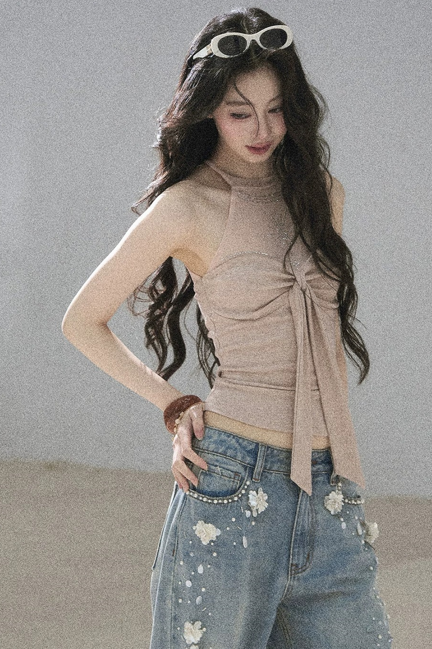 Galaxy Halter Neck Knit Top