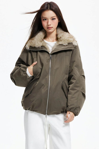 Winter Plush Fur Down Jacket