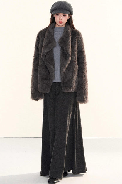 Retro Eco-Friendly Fur Coat