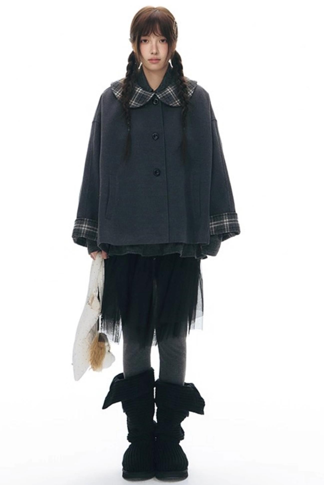 Vintage Puzzle Cloak Jacket