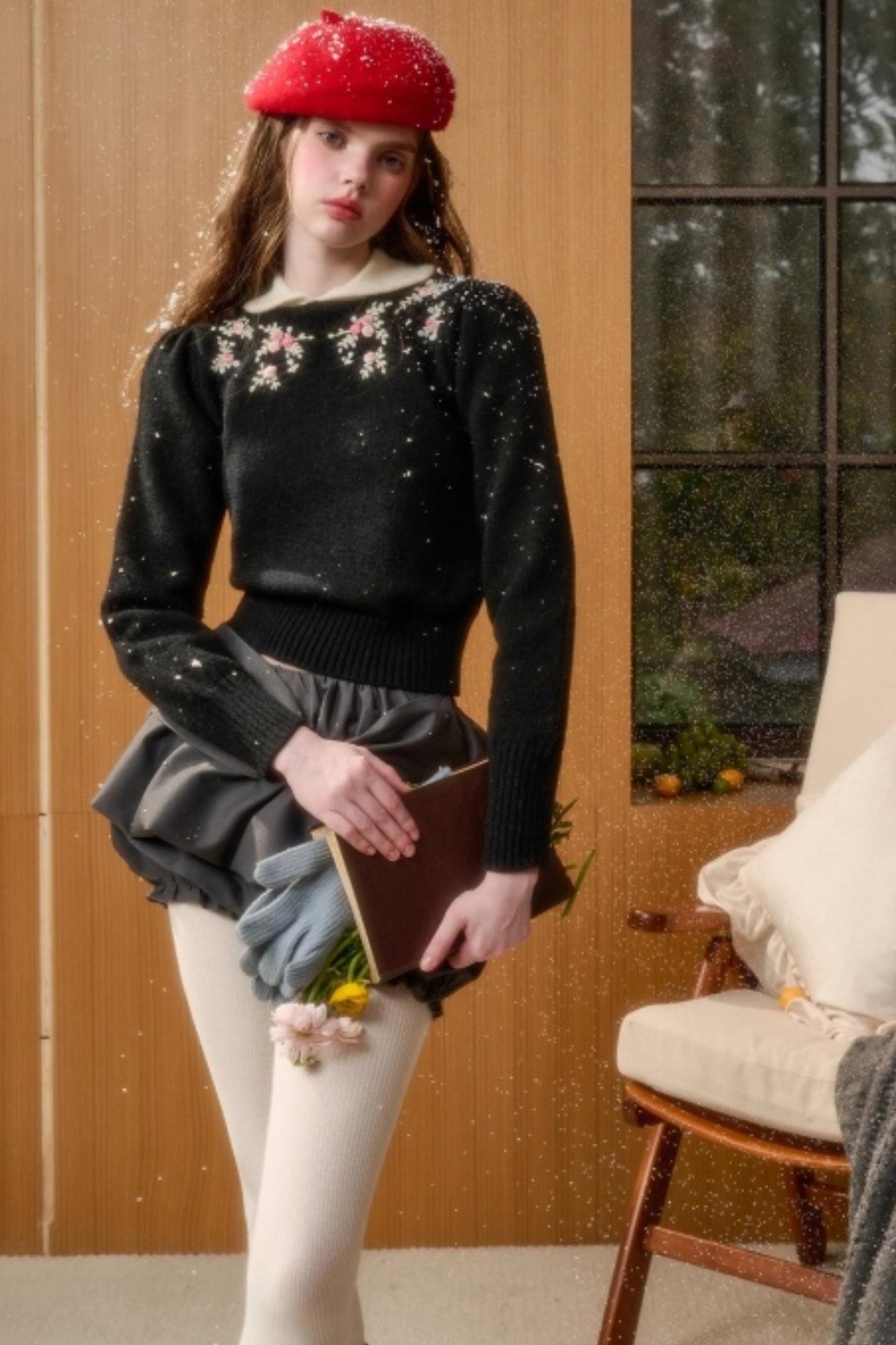 Wool Handmade Embroidered Sweater