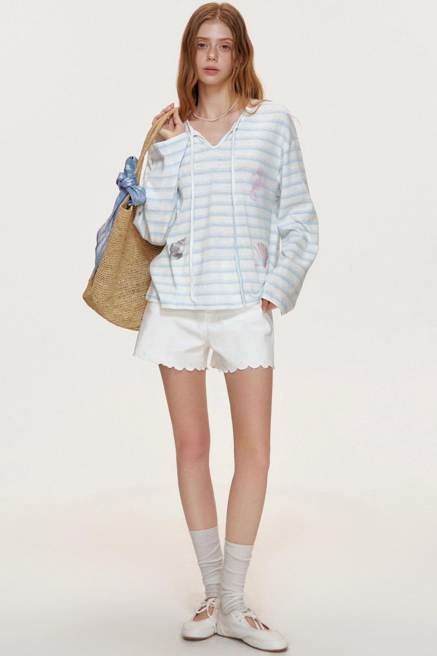 Floral Embroidered Denim Shorts