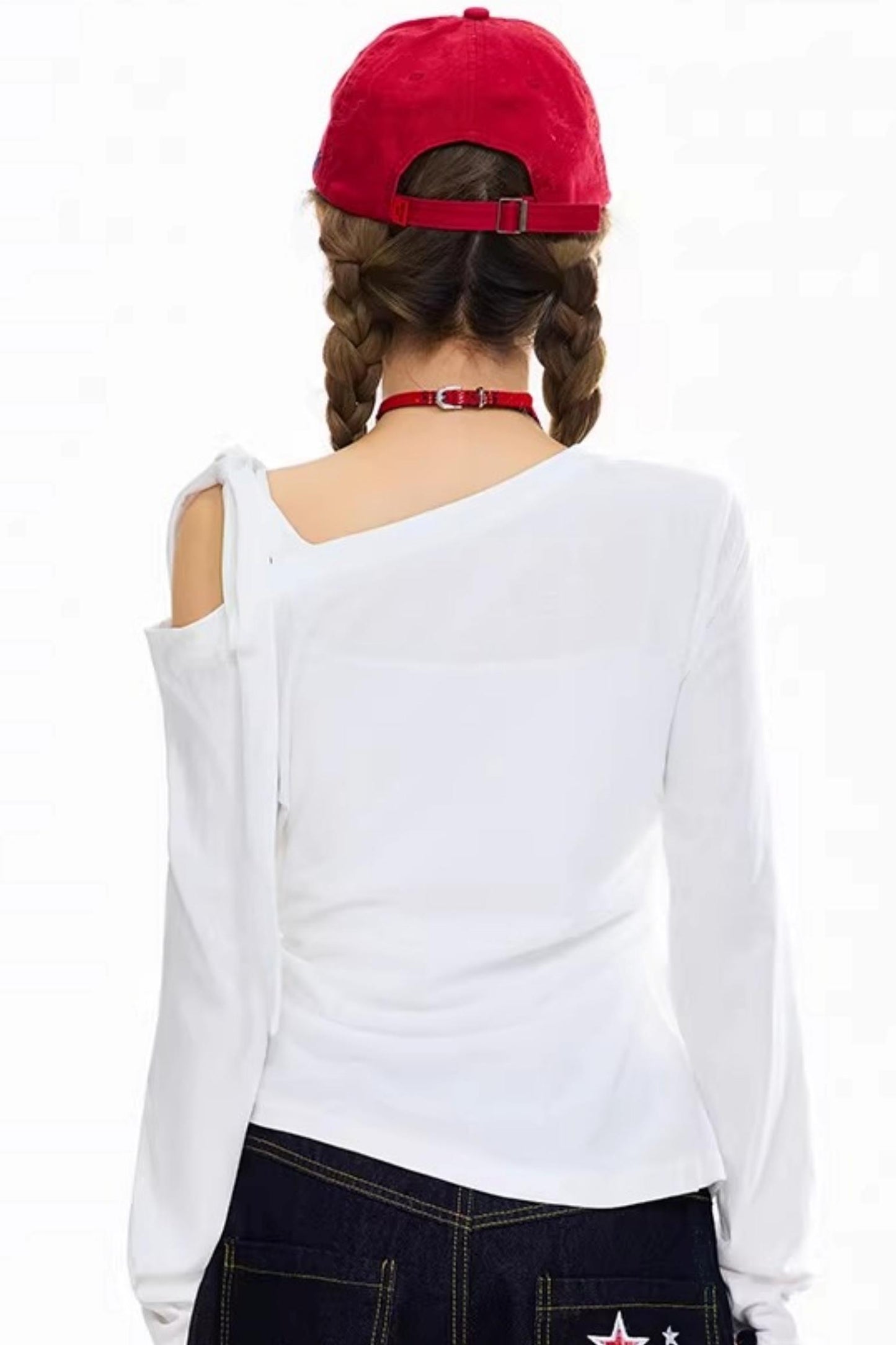 Retro One-Shoulder Top