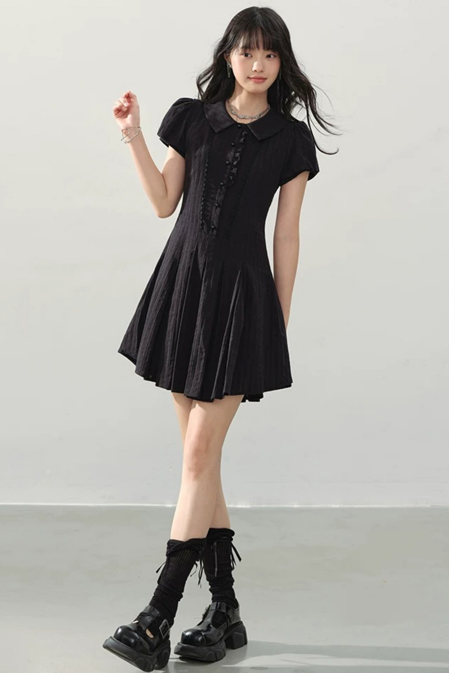 Girl's Elegy Puff Sleeve Dress