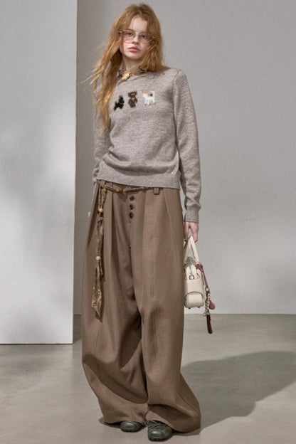 Faux Mink Fur Knit Sweater