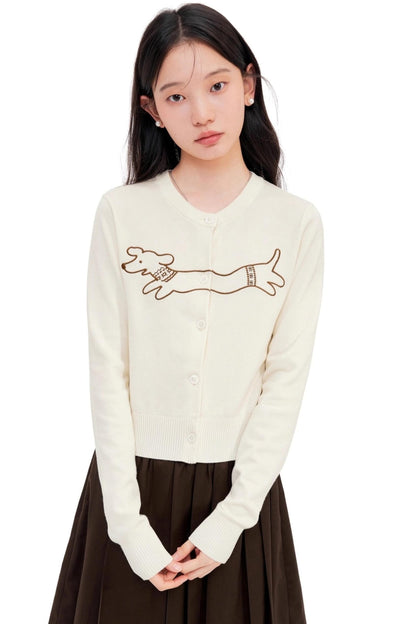 Embroidered Knitted Casual Top