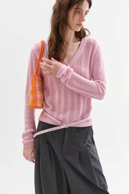 마카롱 컬러 니트 탑