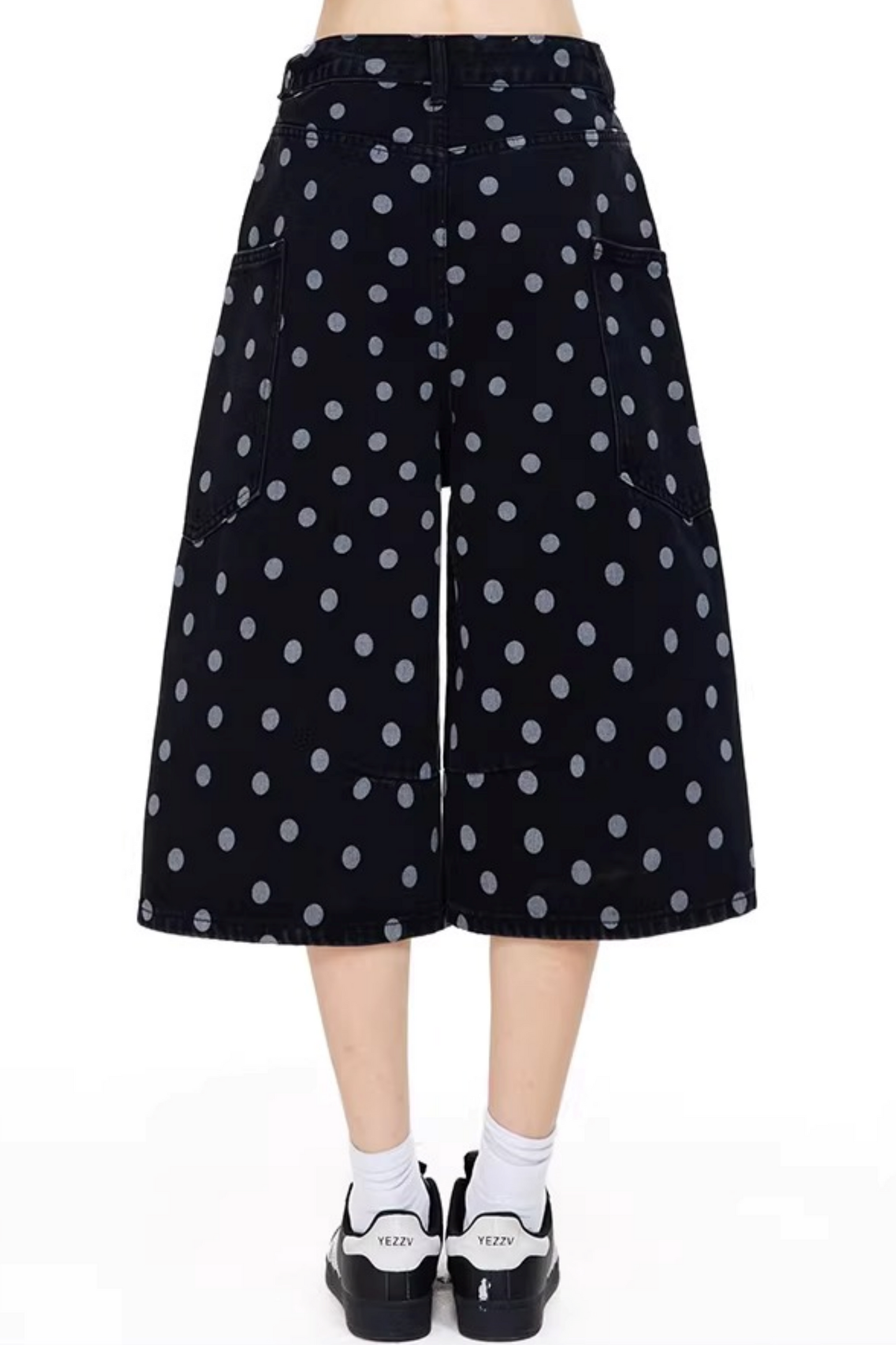 땡땡이 크롭 팬츠