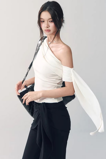 Off-Shoulder Ribbon Top