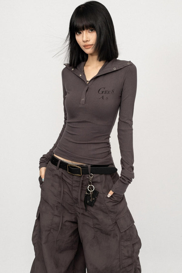 Spice Hooded Long Sleeve Tee