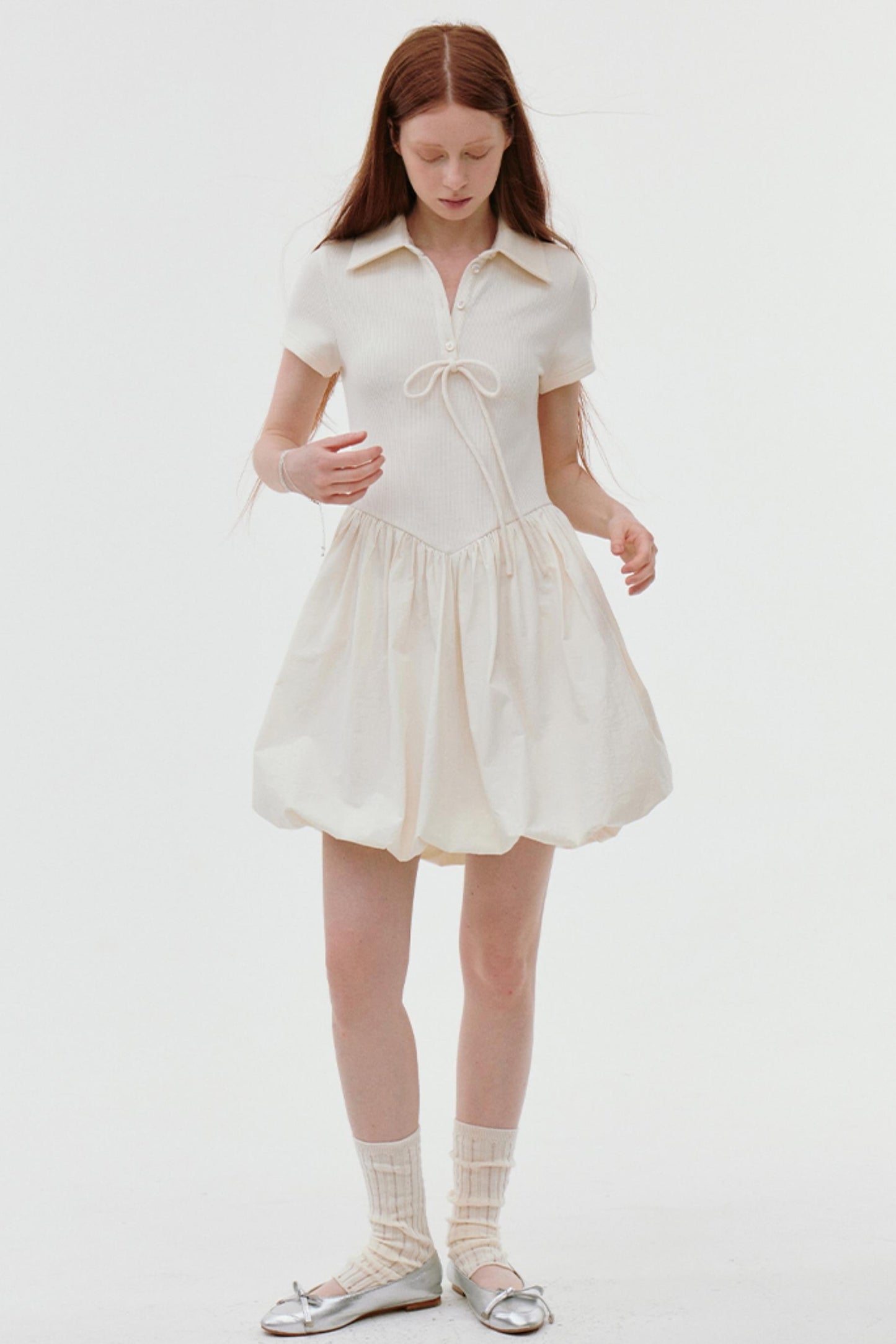 Premium Waffle Polo Dress