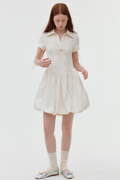 Premium Waffle Polo Dress