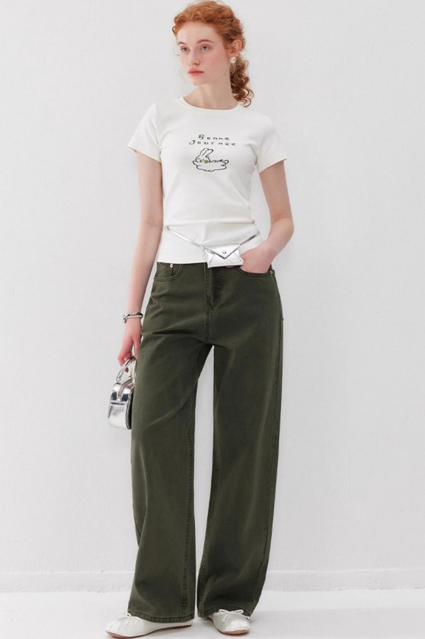 High-Waist Straight Jeans