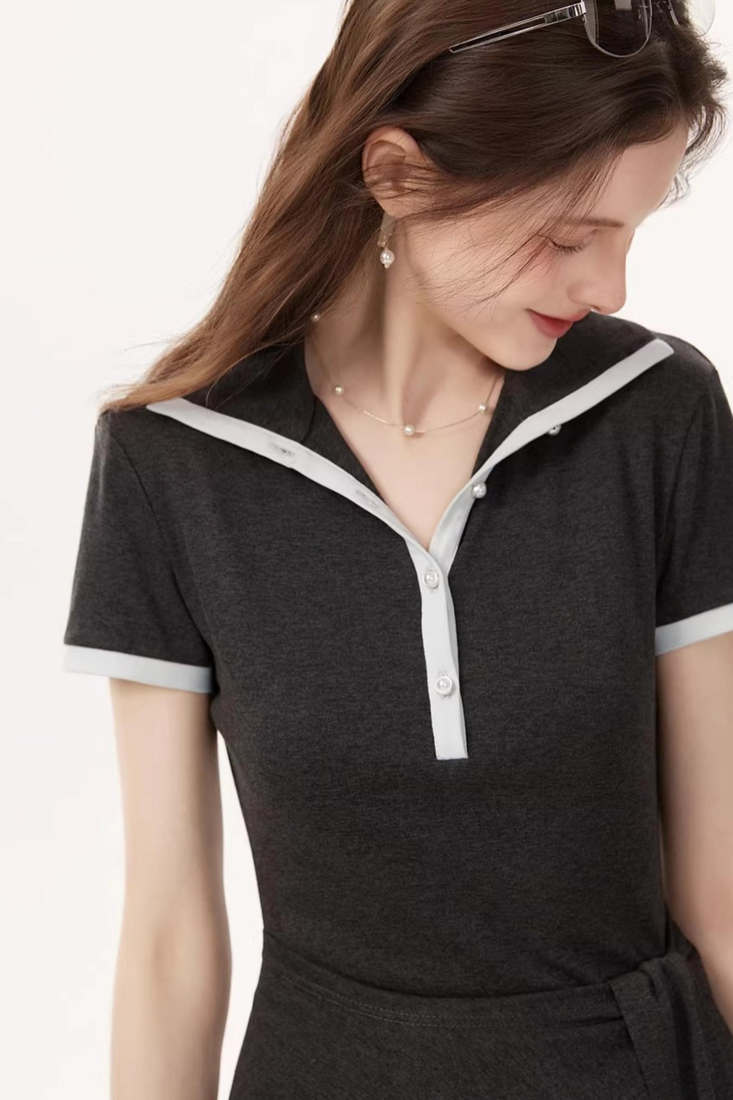 Lyocell Tencel V-Neck Dress