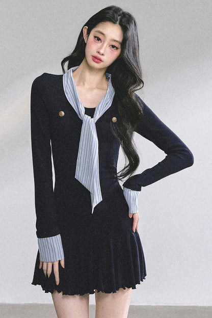 American Autumn Waist Slimming Dress