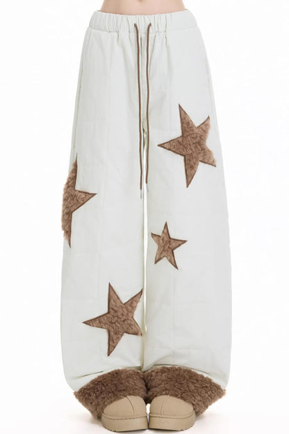 Plush Wool Wide-Leg Pants