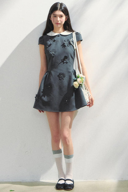 Park Floral Gray Dress