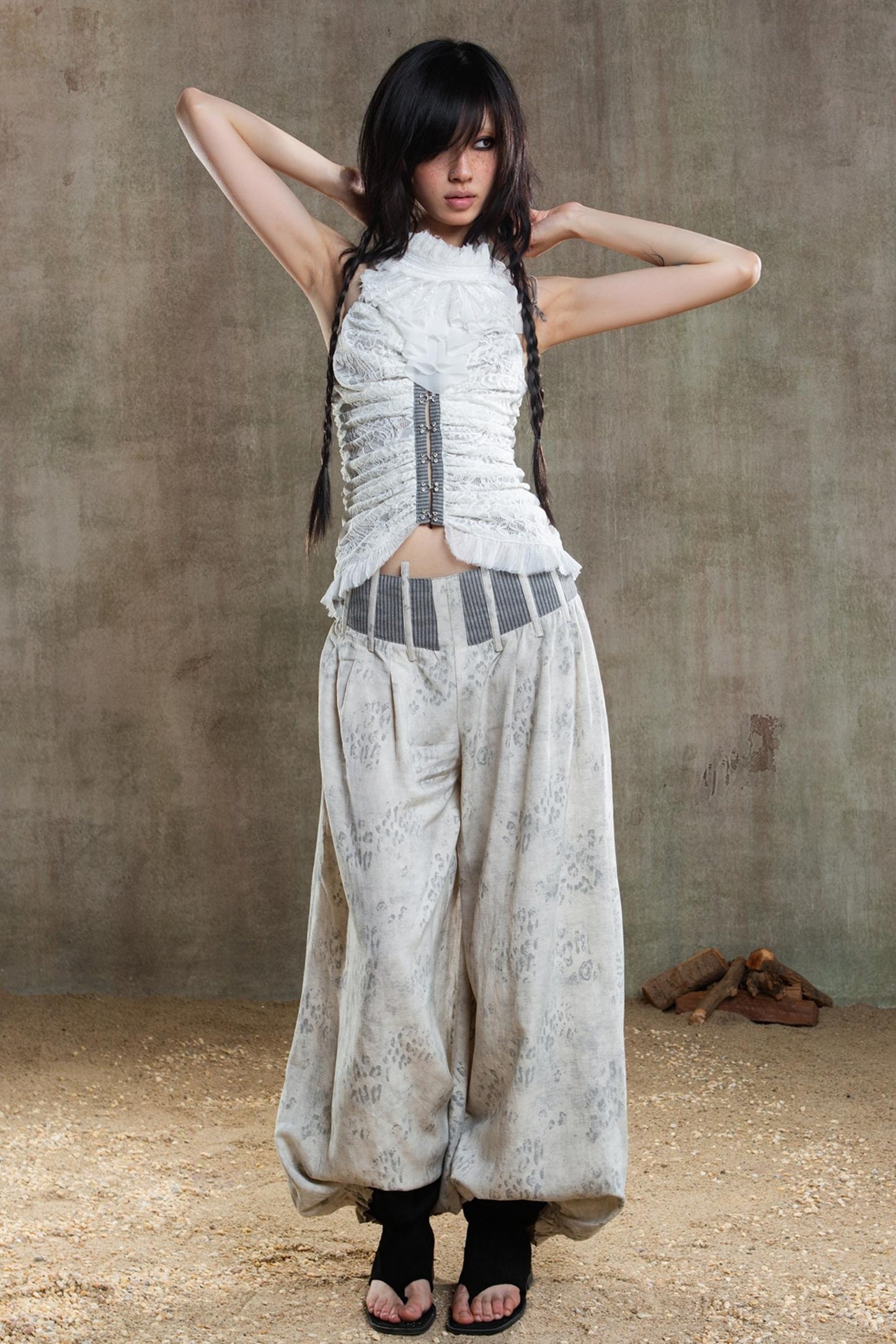 Retro Fishbone Pants