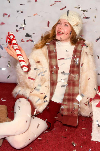 First Snow Plaid Reversible Coat