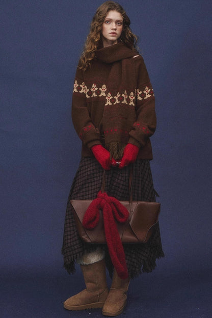 Gingerbread Man Fair Isle Sweater Set