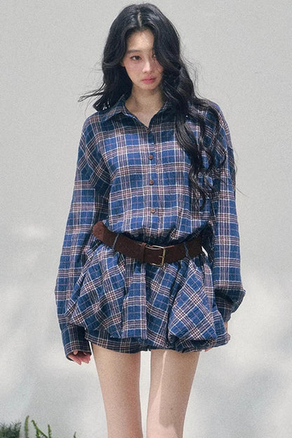 Rain Marks Plaid Dress Set