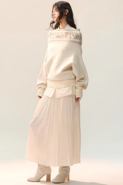 Jupe drapée bicolore