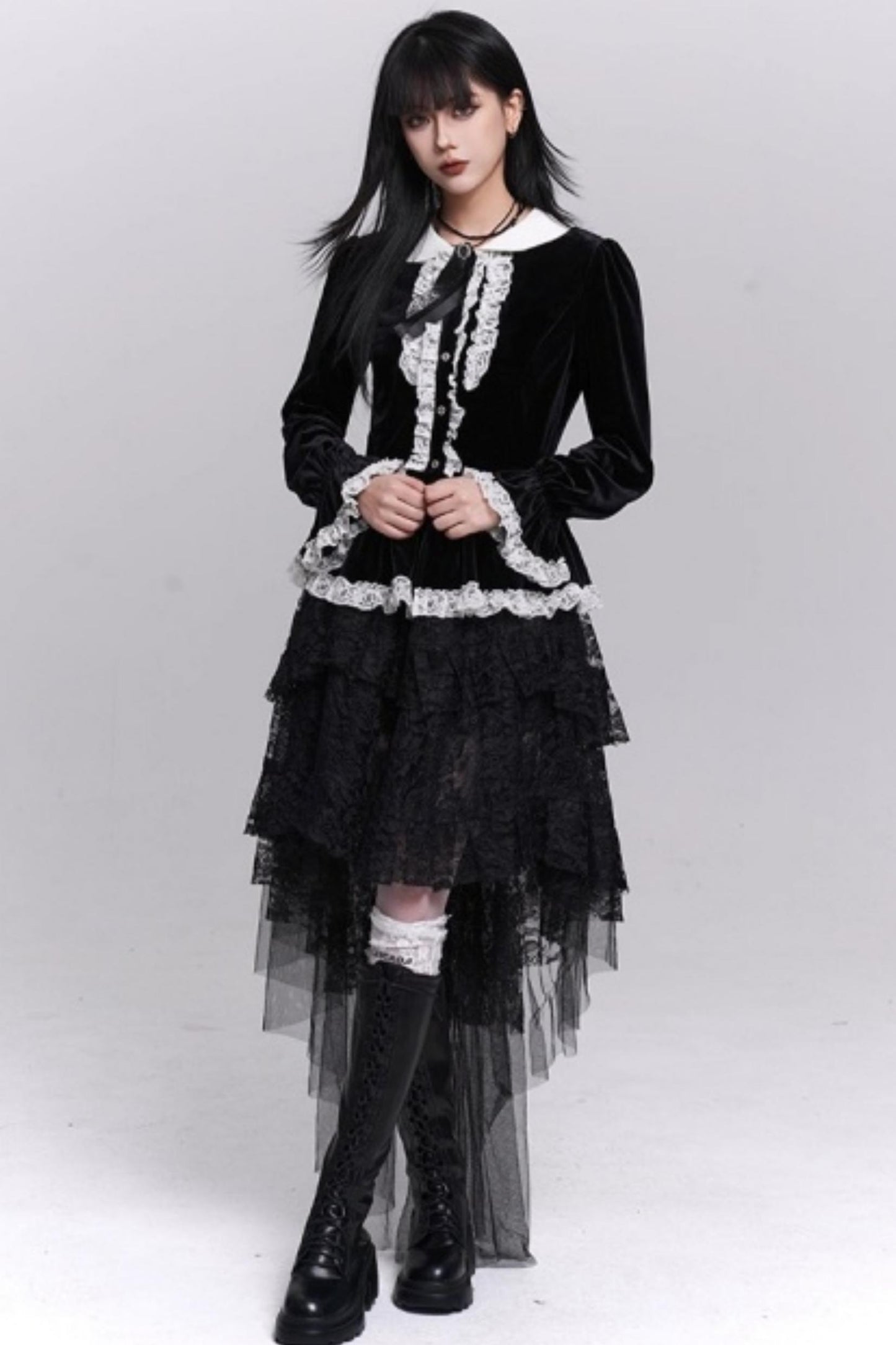 Velvet French Court Top