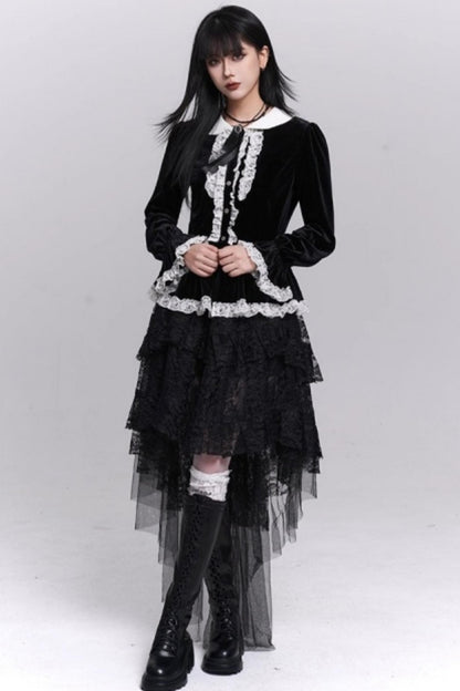 Velvet French Court Top