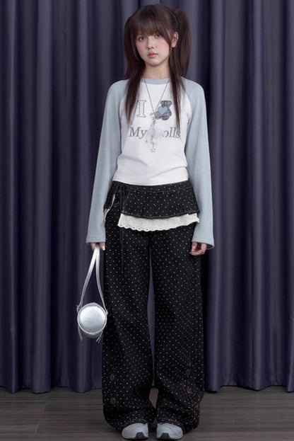 Black Polka Dot Jeans Set-Up