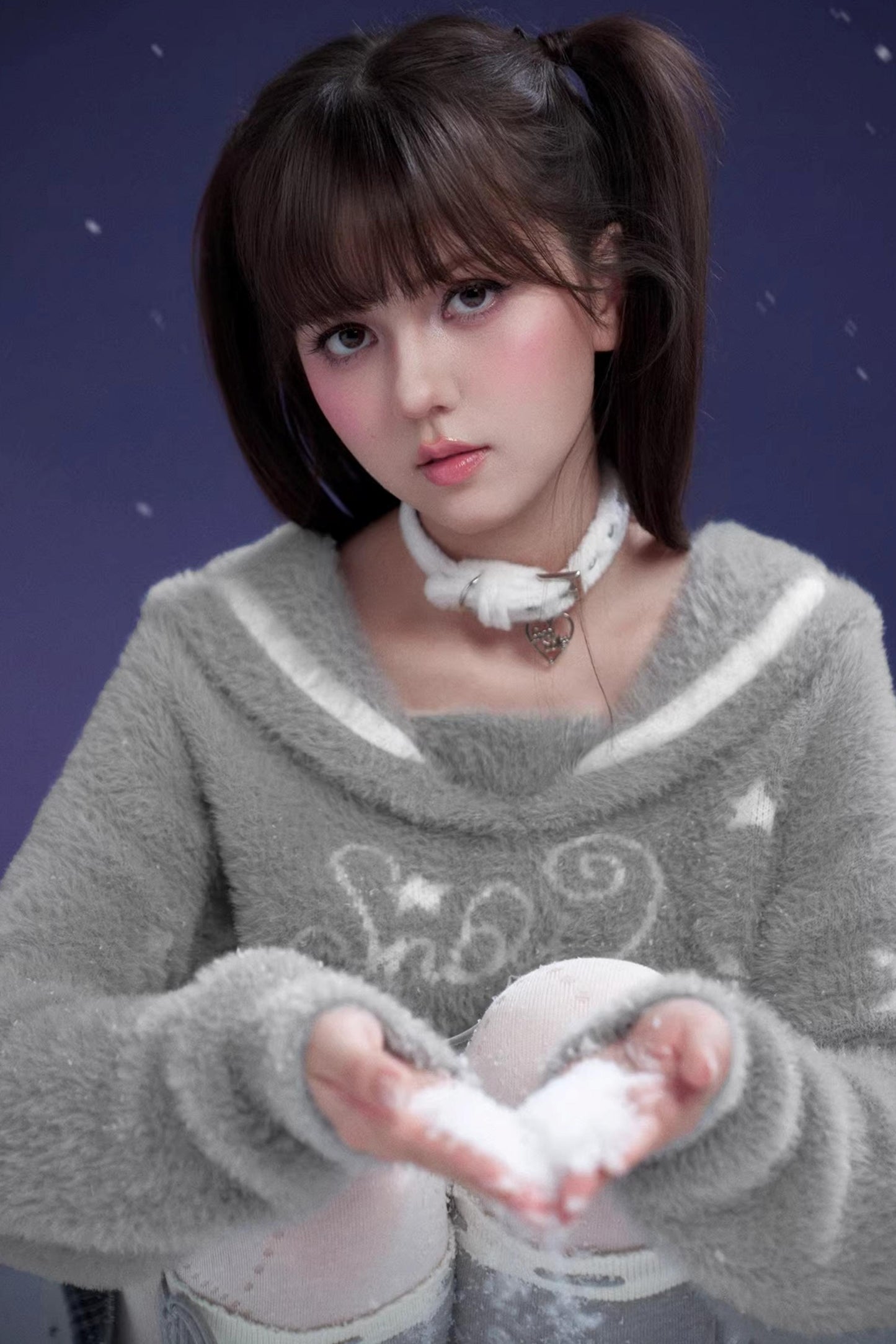 Sweet White Plush Choker