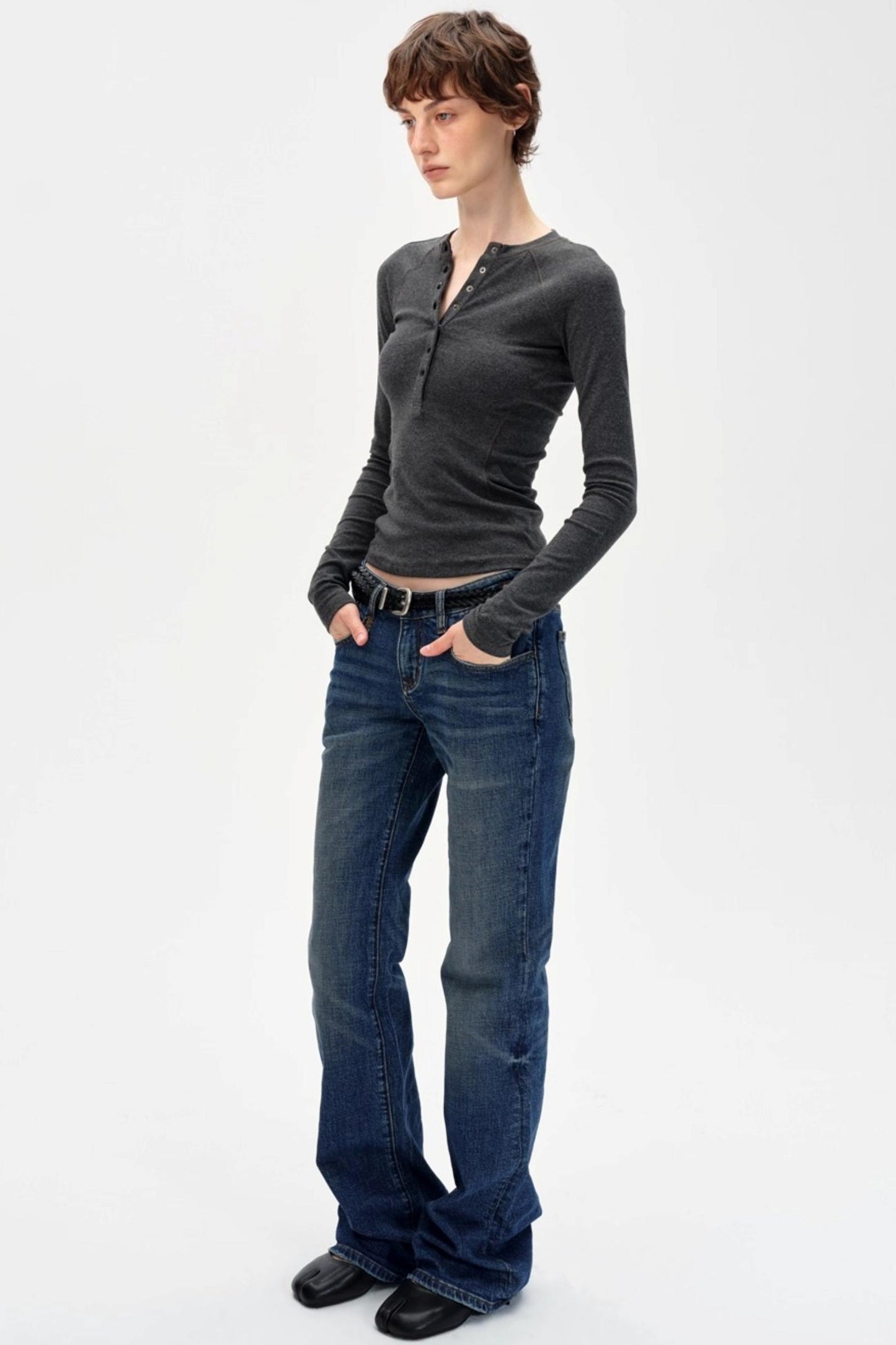 Slimming Simple Solid Color Shirt