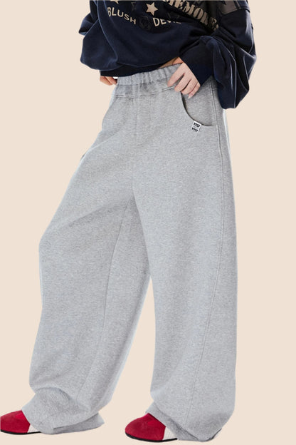 Retro-Sweatpants mit weitem Bein 