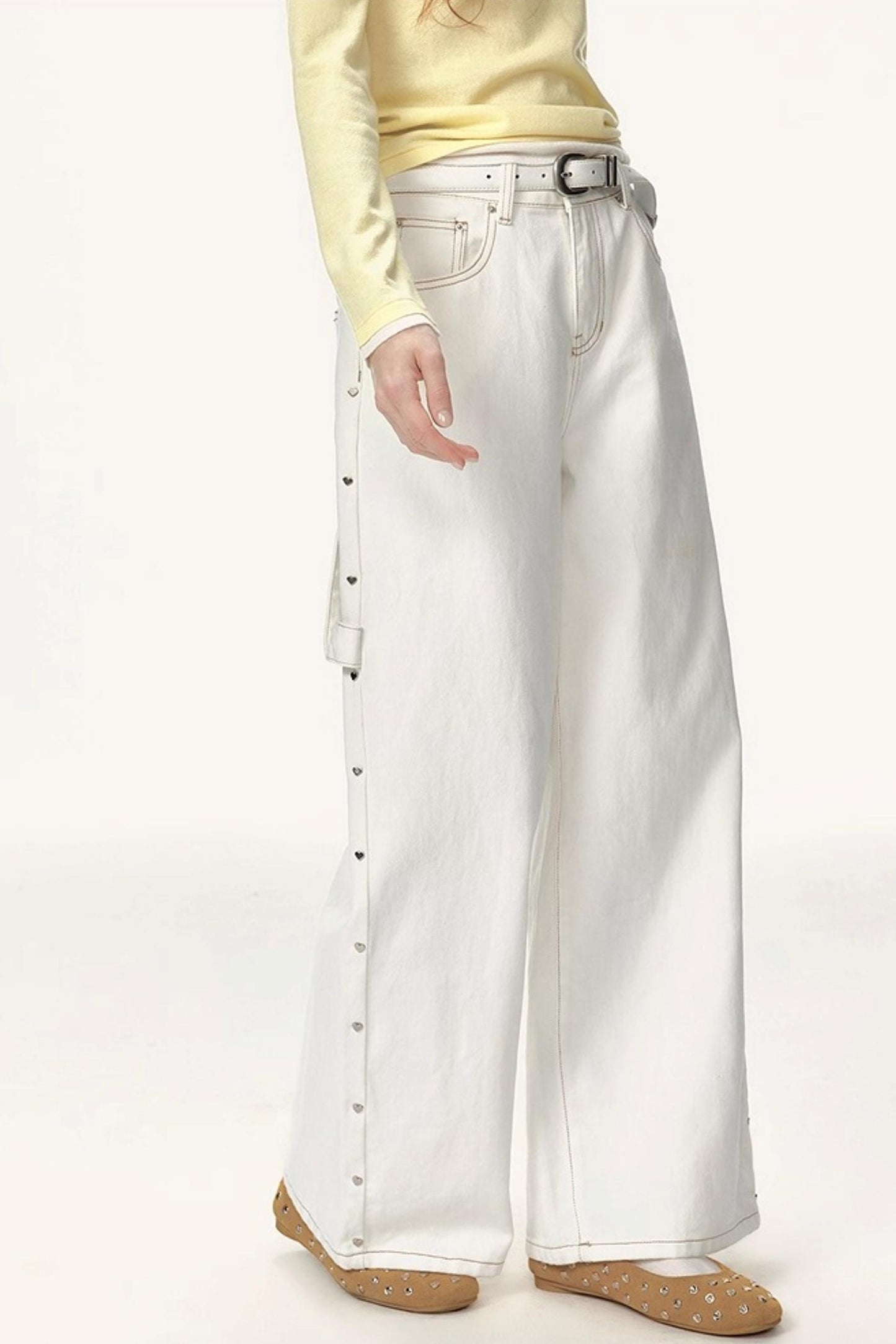 Solid Winter Wide-leg Pants