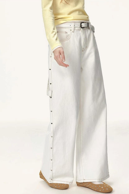 Solid Winter Wide-leg Pants