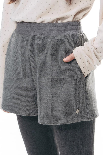 Patchwork Tweed Bootcut Shorts