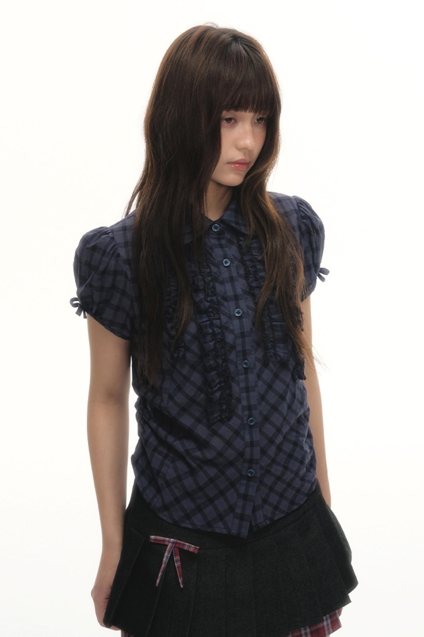 Plaid Lace Summer Shirt