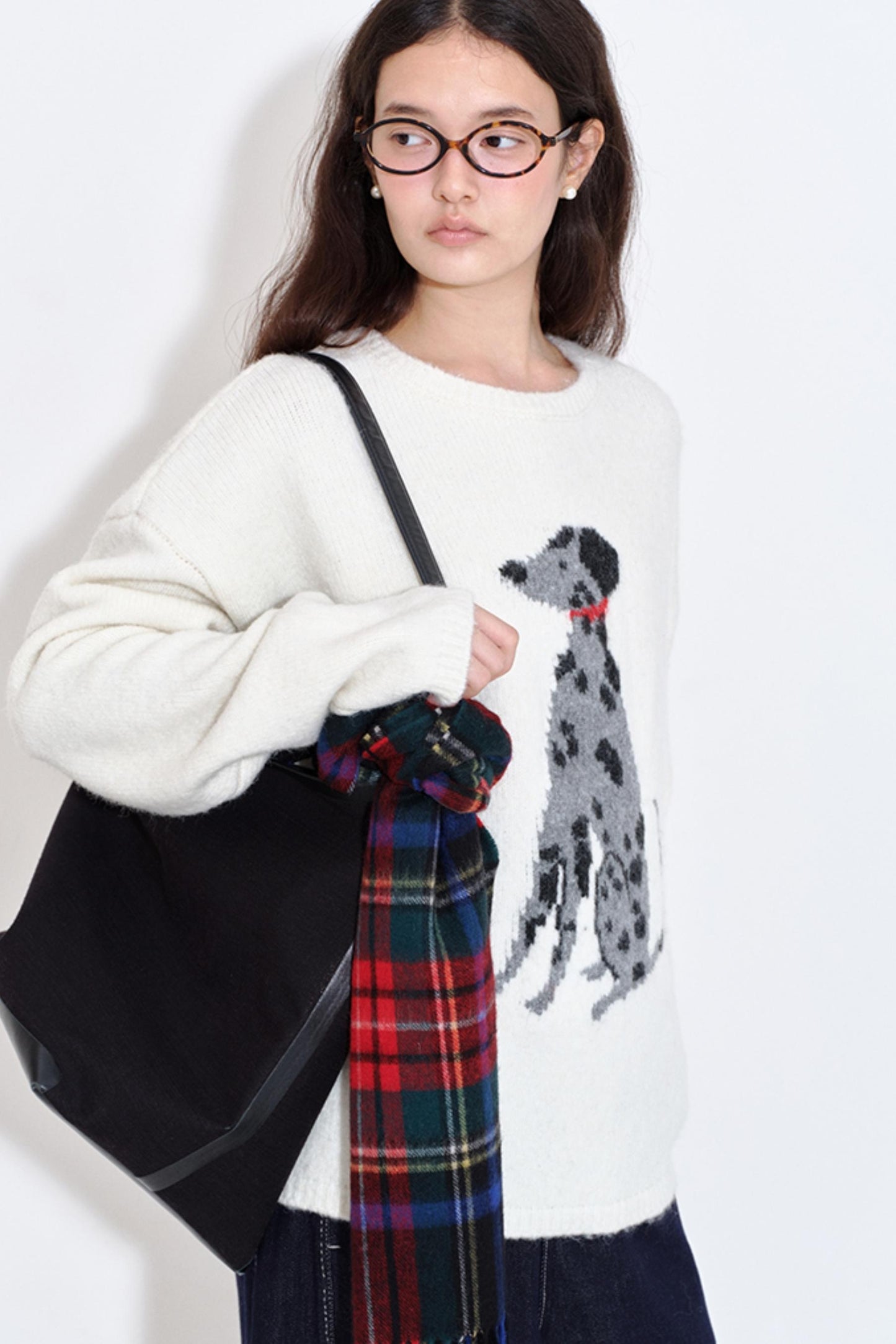 Spotted Puppy Intarsia Top