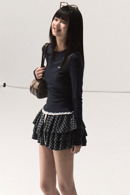 Slim Lace Long Sleeve T-shirt