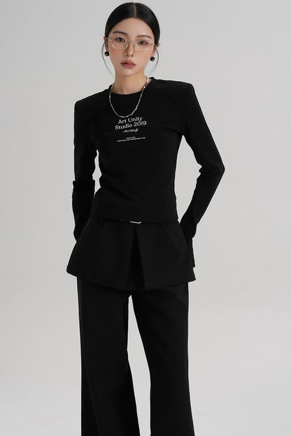 Letter Crew Neck T-Shirt