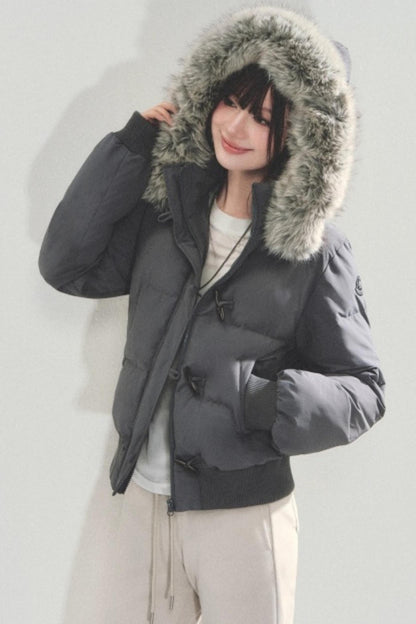 Retro Cotton Fur Collar Jacket