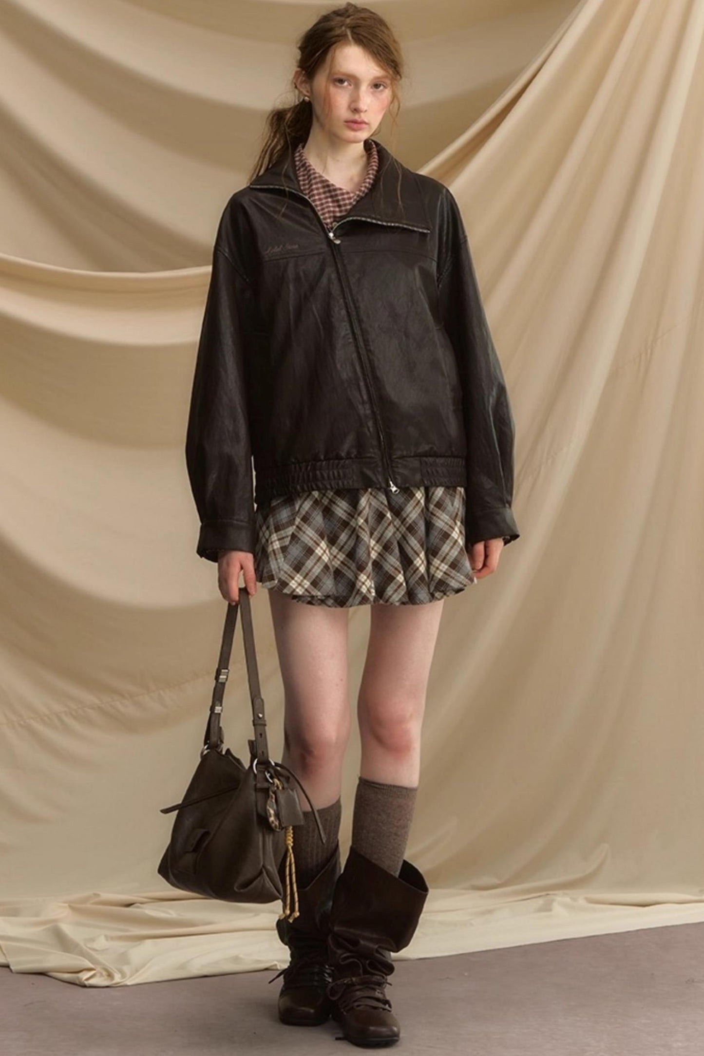 Ultra-Soft Vintage Brown Leather Womens Flight Jacket