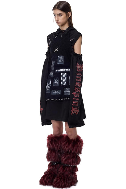 Electric Moon Knitted Apron Sweater