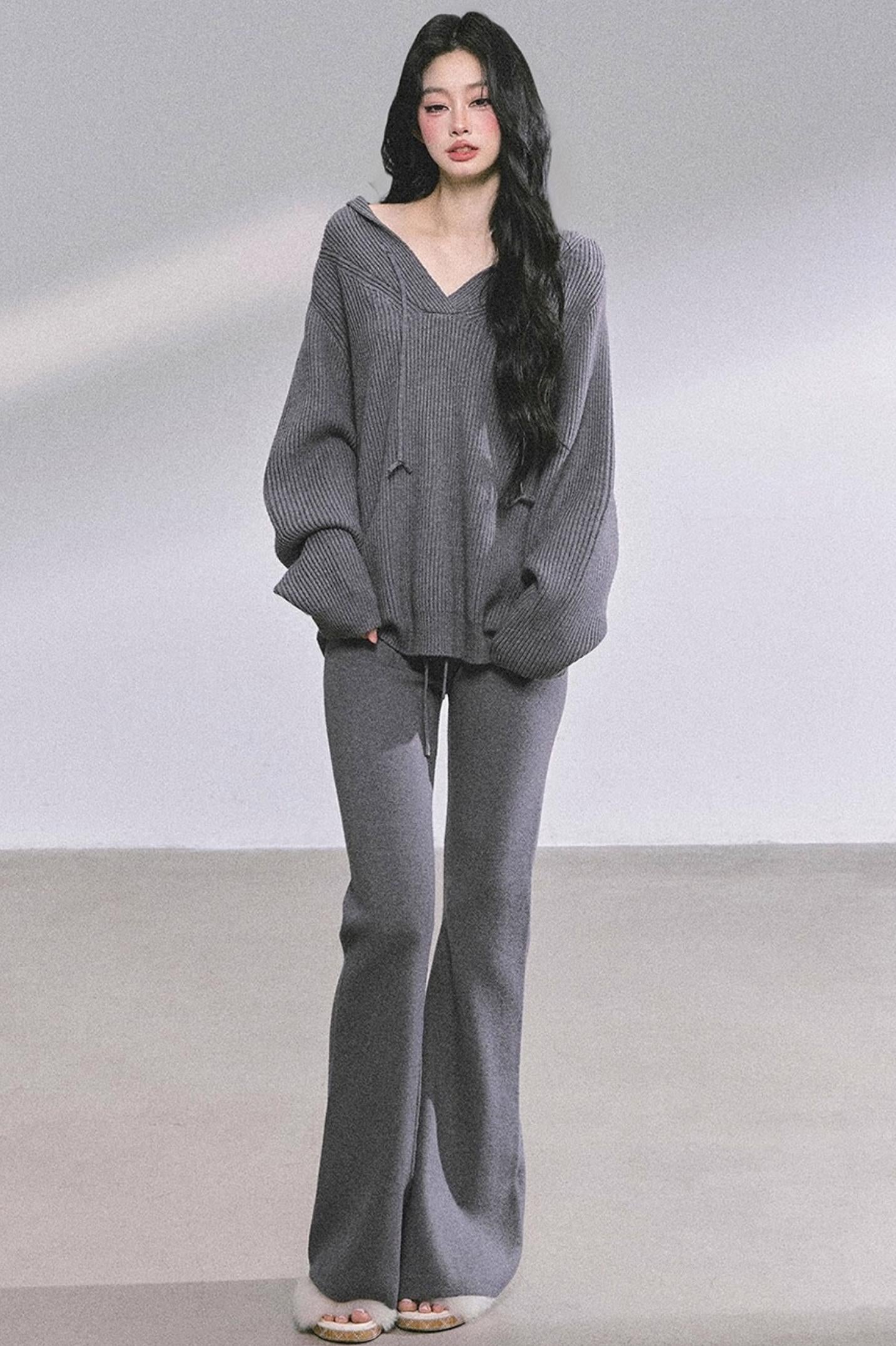 Lazy Style Knitted Suit Set-Up