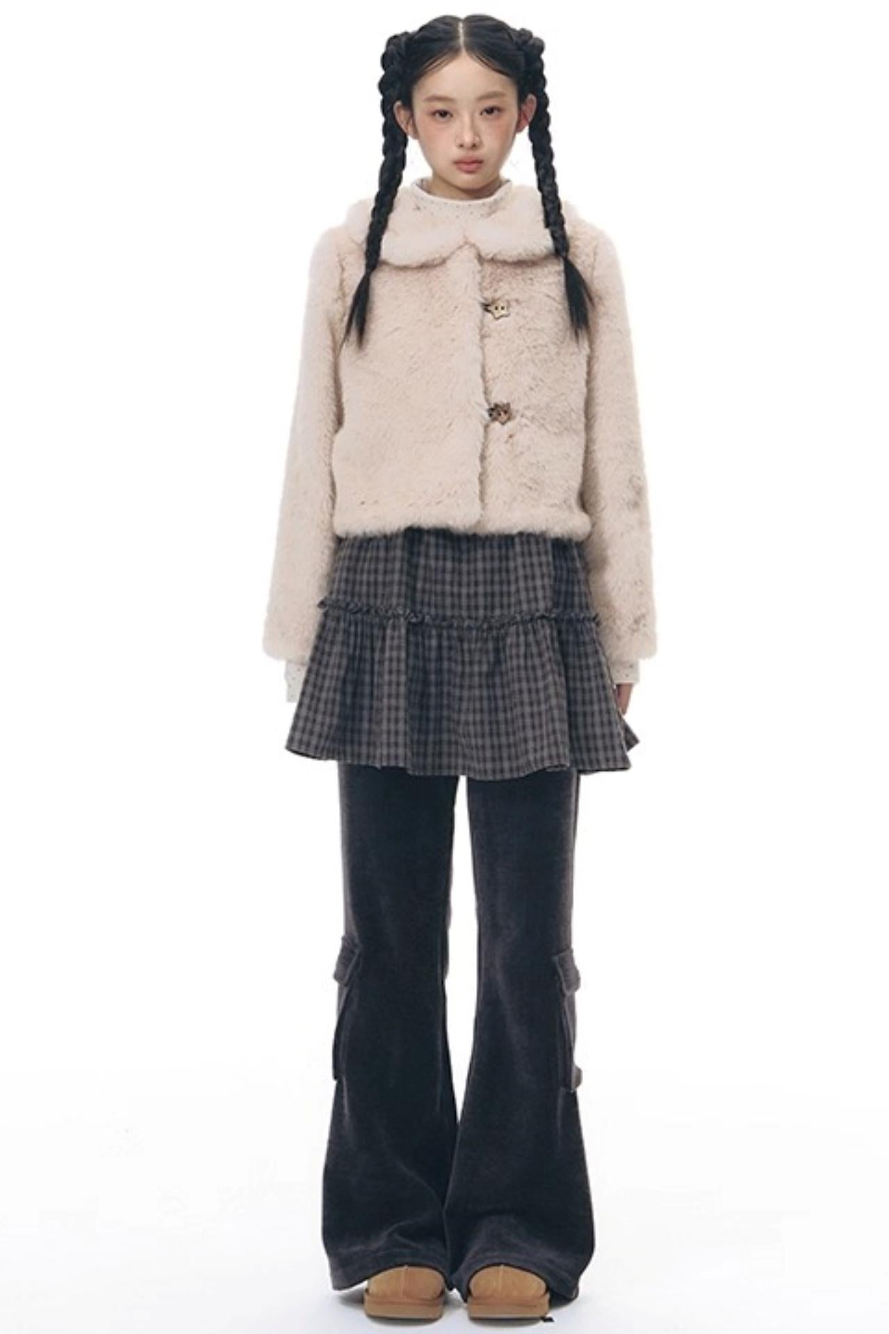 Chenille Slim Flared Pants