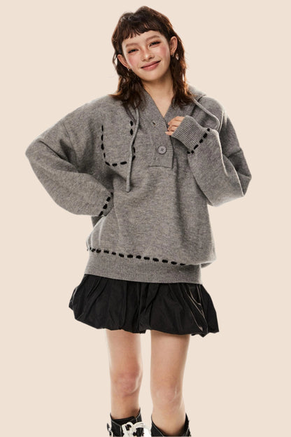 Haut à capuche avec cordon de serrage American Retro 