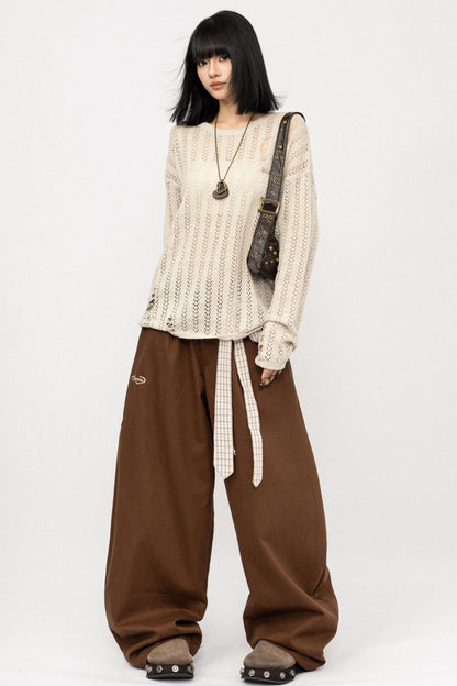 American Spice Coffee Wide-Leg Pants
