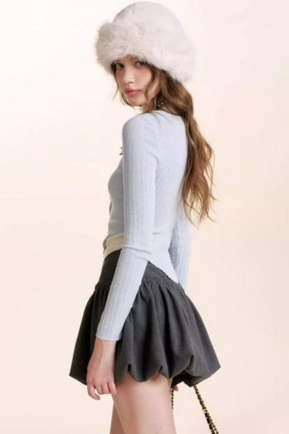 Romantic Wool Blend Cardigan