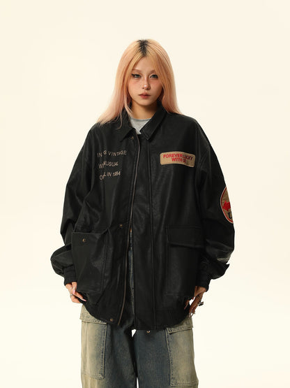 American Vintage PU Leather Jacket