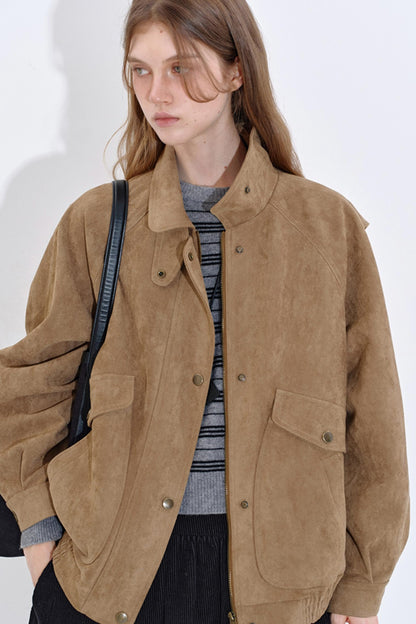 Retro Suede Quilted Jacket