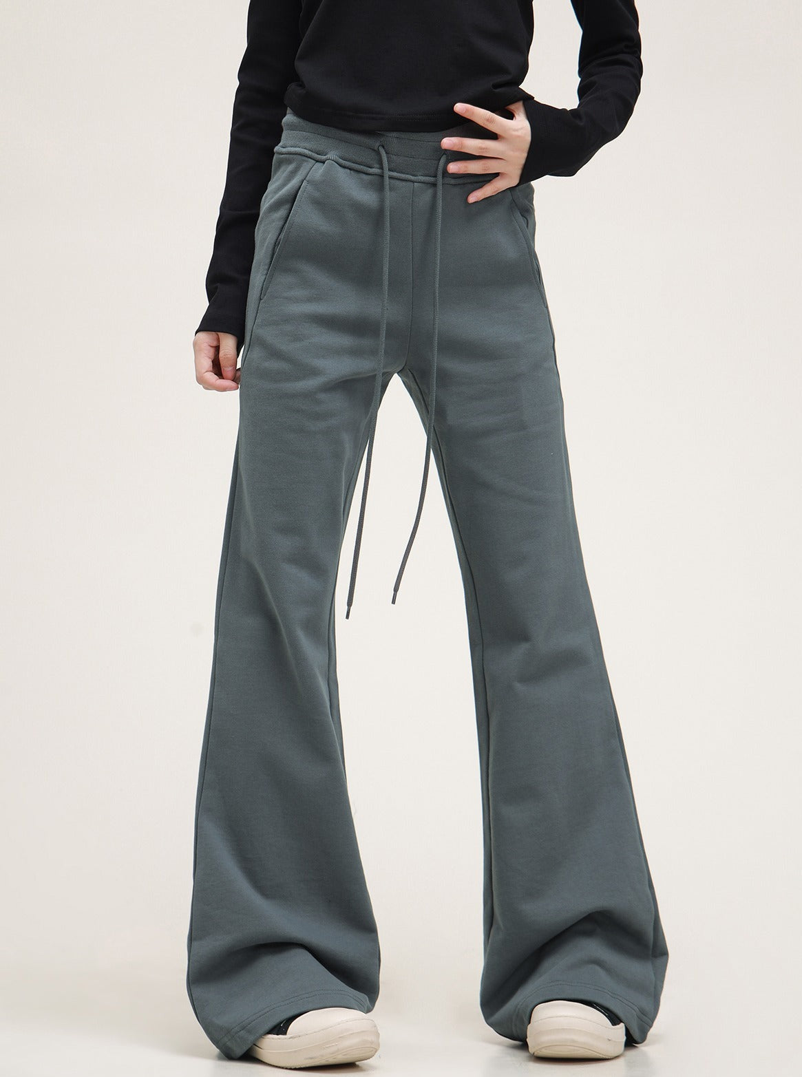 American Casual Pants Slim Slightly Flared Pants